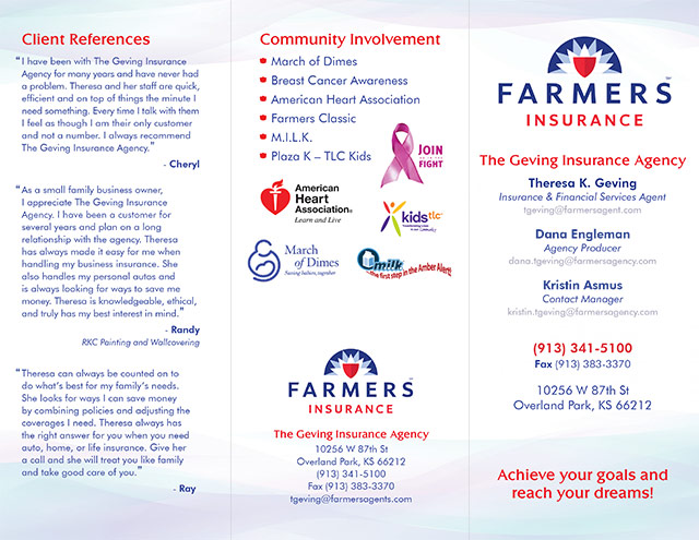 Farmer's Insurance Tri-fold Brochure