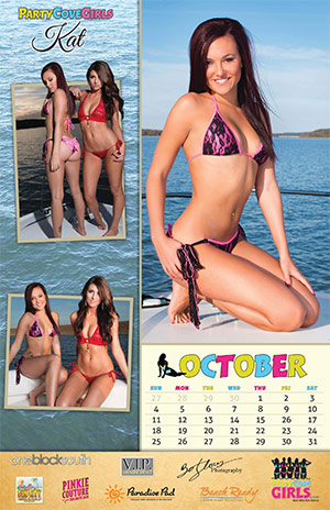 Party Cove Girls 2015 Calendar - October