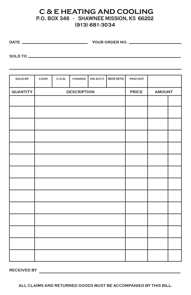 Invoice/Order Form Design