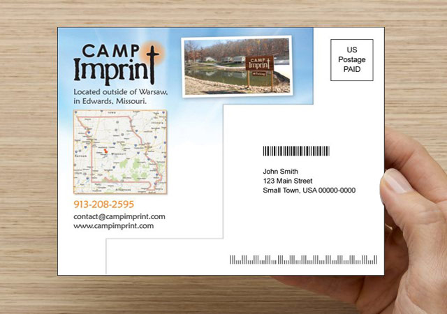 Camp Ground Facility Direct Mail Post Card