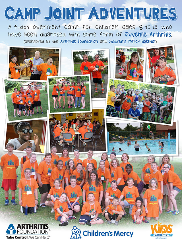 Camp for Youth With Juvenile Arthritis put on by the Arthritis Foundation and Children's Mercy Hospital