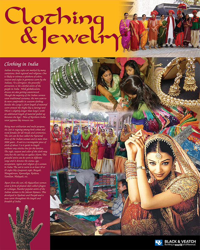 Culture of India - Clothing & Jewelry Poster