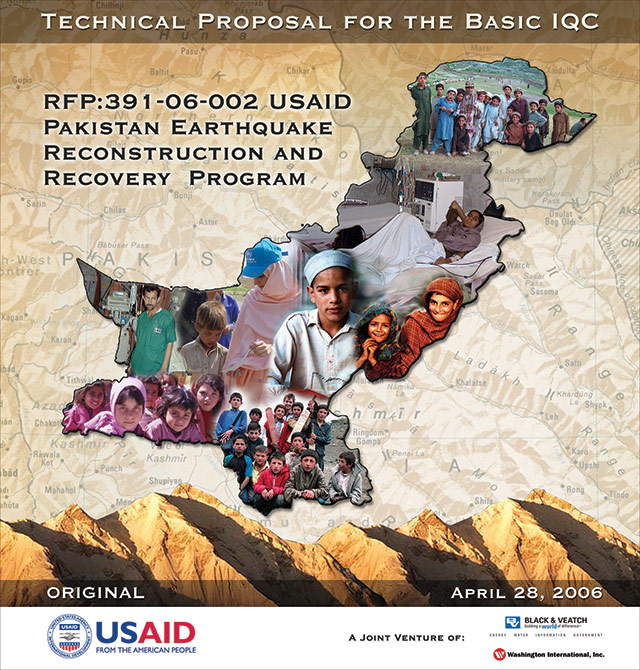 Binder Cover for Pakistan Earthquake Recovery Program Proposal