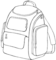 Diaper Backpack Illustration