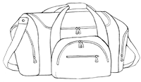 Sports Duffle Bag Illustration