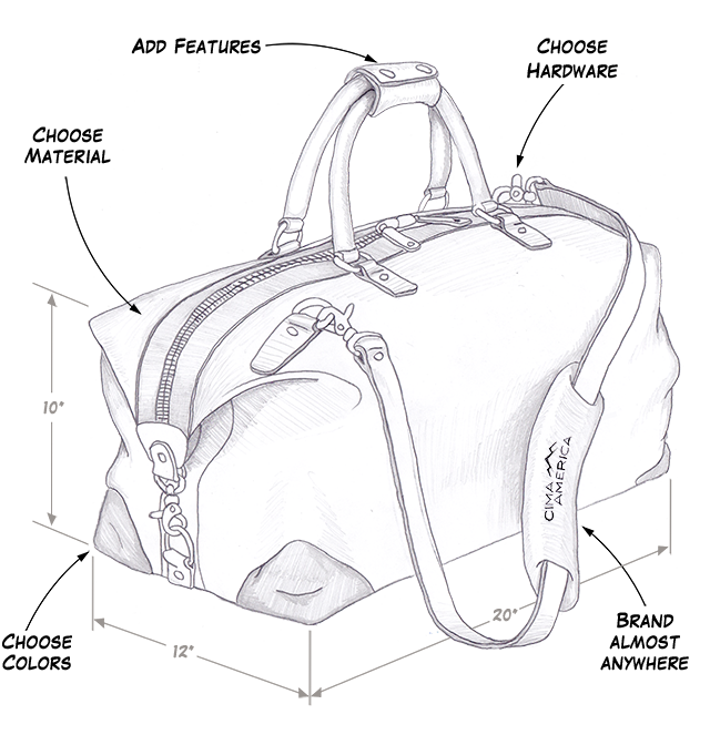 Duffle Bag Illustration