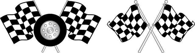 Racing Flags/Wheel Illustration