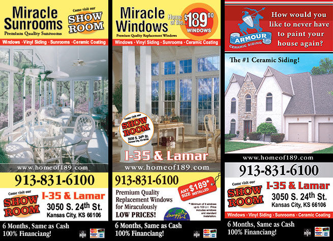 Windows, Sunrooms & Ceramic Siding Banner and Pull-up Displays













