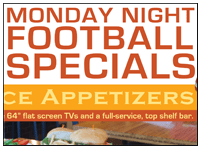 119th Street Diner Monday Night Football Specials